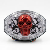 Universal 125cc Motorcycle LED Skull Tail Light