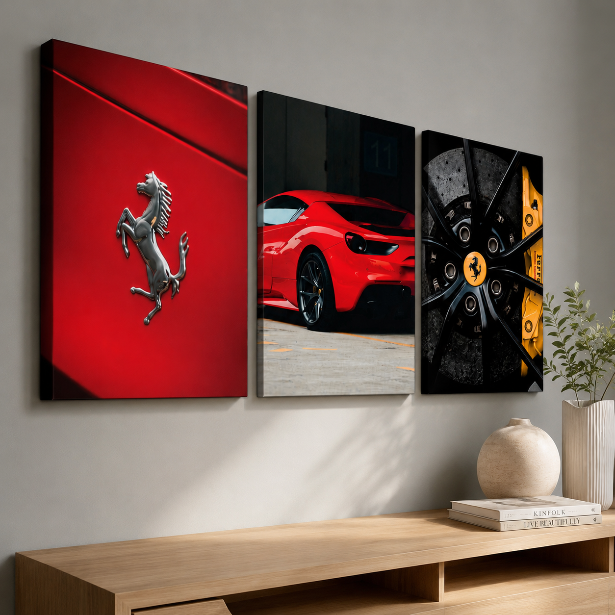 Set of 3 Premium Wall Art Photo Tiles