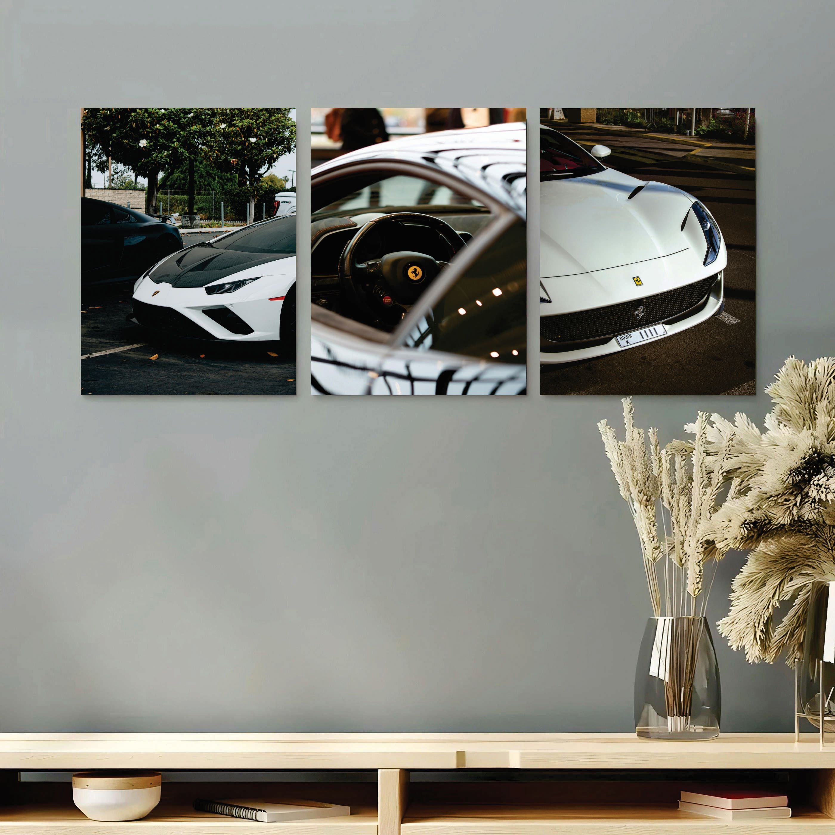 Set of 3 Premium Wall Art Photo Tiles