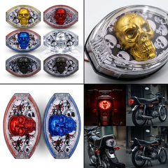 Universal 125cc Motorcycle LED Skull Tail Light