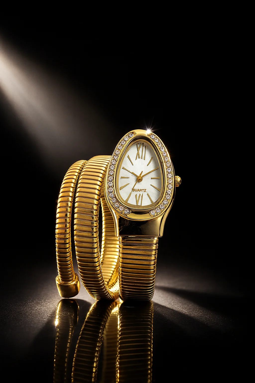Triple‑Wrap Snake Watch