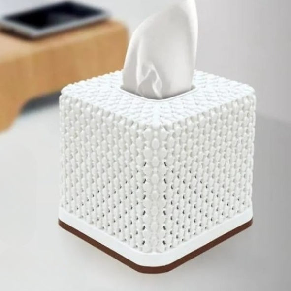 Rose Square Tissue Roll Box