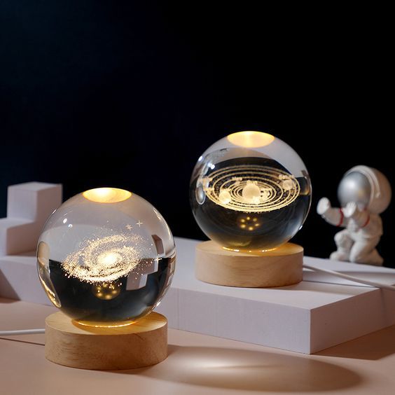 Beautiful 3D Crystal Ball LED Table