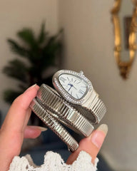 Triple‑Wrap Snake Watch