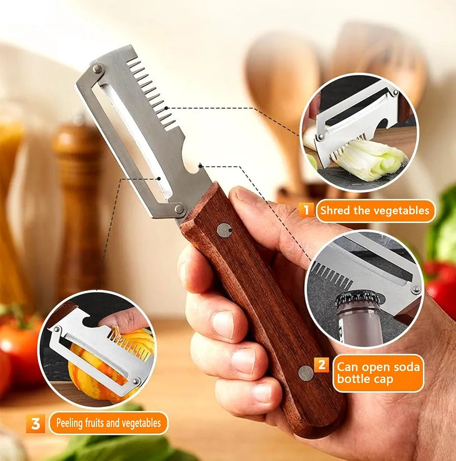 3 In 1 Peeler Knife Stainless Steel
