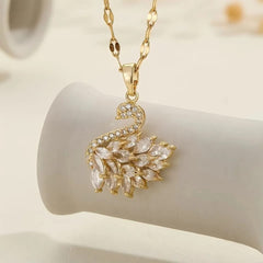 Swan Zircon Necklace