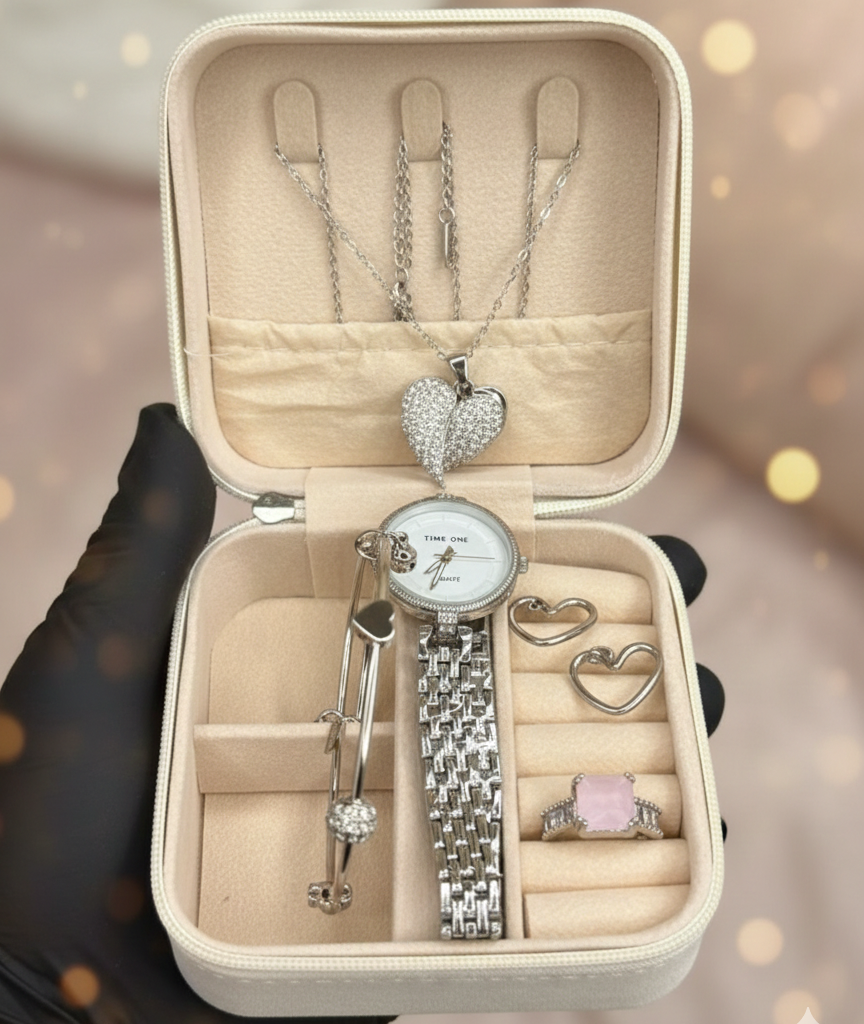 Elegant Heart & Stone 5-Piece