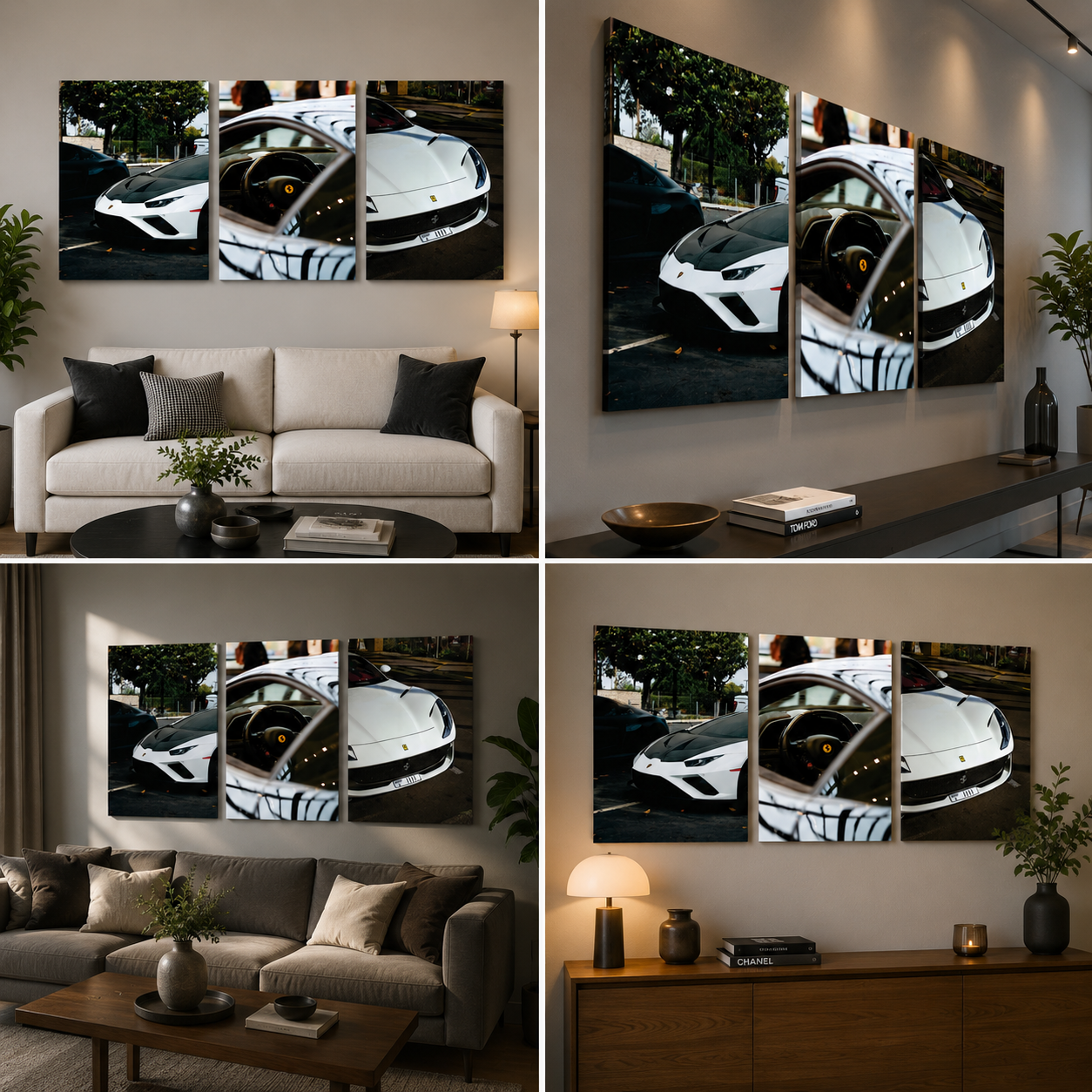 Set of 3 Premium Wall Art Photo Tiles
