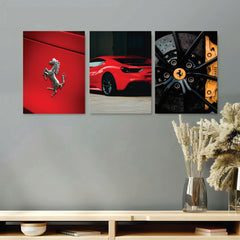 Set of 3 Premium Wall Art Photo Tiles
